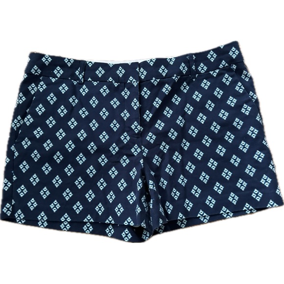 Kenar Navy Blue Light Blue Printed Shorts- Summer/ Spring- SIZE 10 - Picture 1 of 4